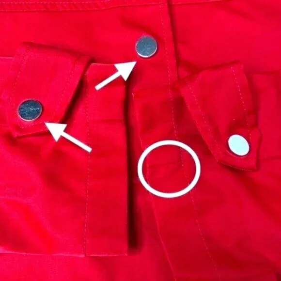 Zara Basic Red Zafari Jacket with Belt Size Medium Pre-owned - Picture 9 of 9